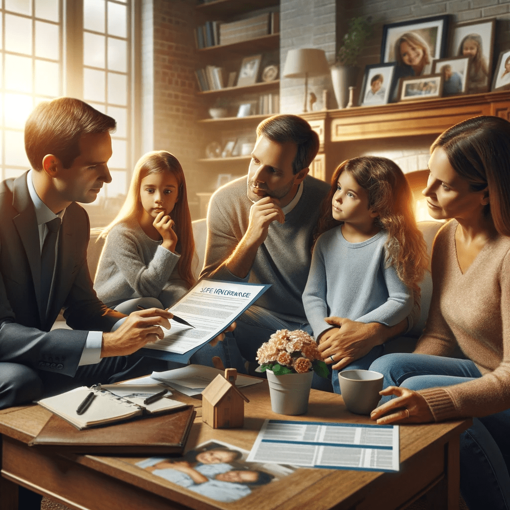 DALL·E 2023-12-29 12.46.58 - A photo-realistic image for a blog titled 'Life Insurance_ Securing Your Family's Future'. The image depicts a European family, including parents and -m