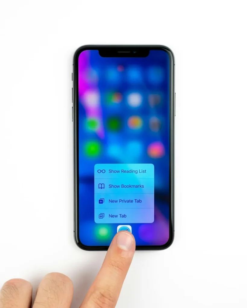 Écran de smartphone et menu de réglages.